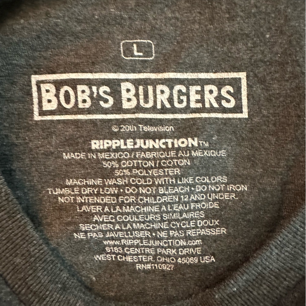 Ripple Junction Bob’s Burgers Graphic T-shirt size L Men - Picture 4 of 6
